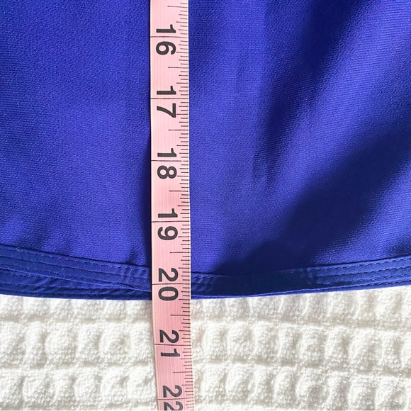 J. Crew factory royal blue crepe skirt curved hem size 14 - Picture 7 of 9
